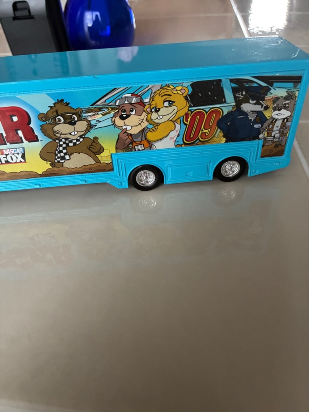 Nascar Blue 'Digger' Semi Truck Trailer Toy - Picture 5 of 7